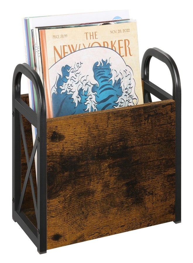YINMIT Magazine Holder, Magazine Rack Floor, Magazine Storage Basket, Folder Organizer Bin for Books, Newspapers, Tablets - Image 1